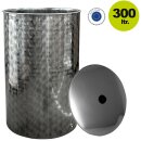 B-Ware Fischer-Lahr® konfigurierbarer Grundtank: Fischer Serie Q 200 Liter ALTE VERSION, Edelstahlbehälter rund, Basis variabel für Immervolltank oder Saftfass, Edelstahl-Fass offen inkl. Deckel ohne Schwimmdeckel - RESTPOSTEN