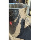 B-Ware Fischer-Lahr® konfigurierbarer Grundtank: Fischer Serie Q 200 Liter ALTE VERSION, Edelstahlbehälter rund, Basis variabel für Immervolltank oder Saftfass, Edelstahl-Fass offen inkl. Deckel ohne Schwimmdeckel - RESTPOSTEN