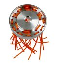 YERD Universal Aluminum Fadenkopf - Wild Unkrautbürste, für 2 bis zu 18 (x2) Fäden, für alle gängigen Motorsensen ab 2PS, Adapter für 20mm und 1" Zoll Aufnahme