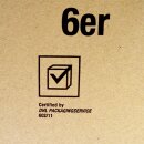 6-facher Wein-Flaschen Versandkarton ca. 40 x 32,5 x 22 cm, Wein Halbkarton mit  6er Facheinlage (6 x Gefache), 0,75 L PTZ-Versandverpackung zertifiziert für DHL und UPS (auch für 0,5 L und 1 Liter Flaschen geeignet - siehe genaue Flaschentypen)