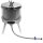 B-Ware Mini Hydropresse jetzt mit Profi Überdruckventil: Wasserdruck-Presse 6 Liter, Edelstahl Apfelpresse / Obstpresse / Mostpresse, mit Spritzschutz, Tisch- Maischepresse für Haushalt und Gastro, mit Profi Hydrodruck-Technik - leichten Gebrauchsspuren