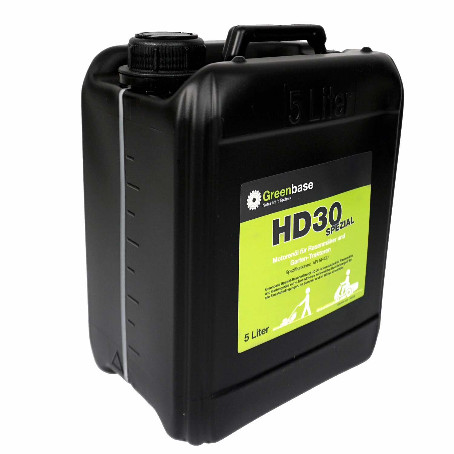DC-11737 / 4833GB-K012  LAGER-RESTPOSTEN: Original Greenbase HD-30 SPEZIAL Motorenöl,  5 Liter Kanister Rasenmäher und Rasentraktraktor-Öl. SAE 30, Motor-Öl geeignet für 4-takt Motorgeräte wie Strom-Generator, Benzin-Wasserpumpe u.s.w., made in Germany 	 
		 (SAE30, Rasenmäher-Öl, Rasentraktor-Öl, Motoröl für Motorgeräte, 4-Takt Öl, Einbereichsöl, HD 30, Greenbase Partner, REKTOL HD 30 Rasenmäher-Traktoröl,  5 Liter)  
	