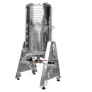 High-End Hydro-Obstpresse Edelstahl: Zottel Hydropresse Beerenpresse (Traubenpresse) / Apfelpresse HPE35k, Wasserdruck-Presse 35 Liter Inhalt, Presskorb kippbar, hoch glänzendes Finish durch elektro-polierten Edelstahl, made in EU (Versand kostenfrei)*