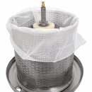 Fischer-Lahr® Mini Profi-Hydropresse FP6INOX: Wasserdruck-Presse 6 Liter, komplett aus Edelstahl, Apfelpresse / Obstpresse / Mostpresse, Tisch-Maischepresse für Haushalt, Gastro & Labor, mit Profi Hydrodruck-Technik, mit verstärktem Edelstahl-Deckel