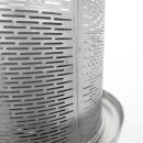 Fischer-Lahr® Mini Profi-Hydropresse FP6INOX: Wasserdruck-Presse 6 Liter, komplett aus Edelstahl, Apfelpresse / Obstpresse / Mostpresse, Tisch-Maischepresse für Haushalt, Gastro & Labor, mit Profi Hydrodruck-Technik, mit verstärktem Edelstahl-Deckel
