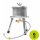 Fischer-Lahr® Mini Profi-Hydropresse FP6INOX: Wasserdruck-Presse 6 Liter, komplett aus Edelstahl, Apfelpresse / Obstpresse / Mostpresse, Tisch-Maischepresse für Haushalt, Gastro & Labor, mit Profi Hydrodruck-Technik, mit verstärktem Edelstahl-Deckel