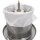 Fischer-Lahr® Mini Profi-Hydropresse FP6INOX: Wasserdruck-Presse 6 Liter, komplett aus Edelstahl, Apfelpresse / Obstpresse / Mostpresse, Tisch-Maischepresse für Haushalt, Gastro & Labor, mit Profi Hydrodruck-Technik, mit verstärktem Edelstahl-Deckel