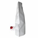 Bag in Box STAFFELPREISE beachten:  Standbeutel 1,5 Liter für Fruchtsaft, VITOP-kompatibler Auslauf, neutral weiß und lichtschützend, lebensmittelecht,  ideal zum bekleben mit eigenen Etiketten, Stand-Alone Beutel bzw. Tasche mit Tragegriff, made in EU