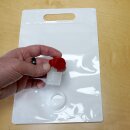 Bag in Box STAFFELPREISE beachten:  Standbeutel 1,5 Liter für Fruchtsaft, VITOP-kompatibler Auslauf, neutral weiß und lichtschützend, lebensmittelecht,  ideal zum bekleben mit eigenen Etiketten, Stand-Alone Beutel bzw. Tasche mit Tragegriff, made in EU
