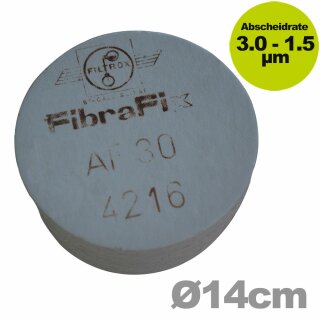 Weinfilter: Filtrox 3.0 -  1.5µm Rundfilterschicht AF 70  140 mm Vorfilter zur Feinfiltration von Wein  (Filterschichten Packung mit 25 Stück)