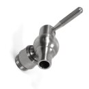 NEU - MODELL 2026: Hahn / Auslaufhahn Fass: Edelstahl-Auslaufhahn 3/4" AG mit Auslaufbogen, lebensmittelecht / Ersatzteil / Zubehör