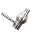 NEU - MODELL 2026: Hahn / Auslaufhahn Fass: Edelstahl-Auslaufhahn 3/4" AG mit Auslaufbogen, lebensmittelecht / Ersatzteil / Zubehör