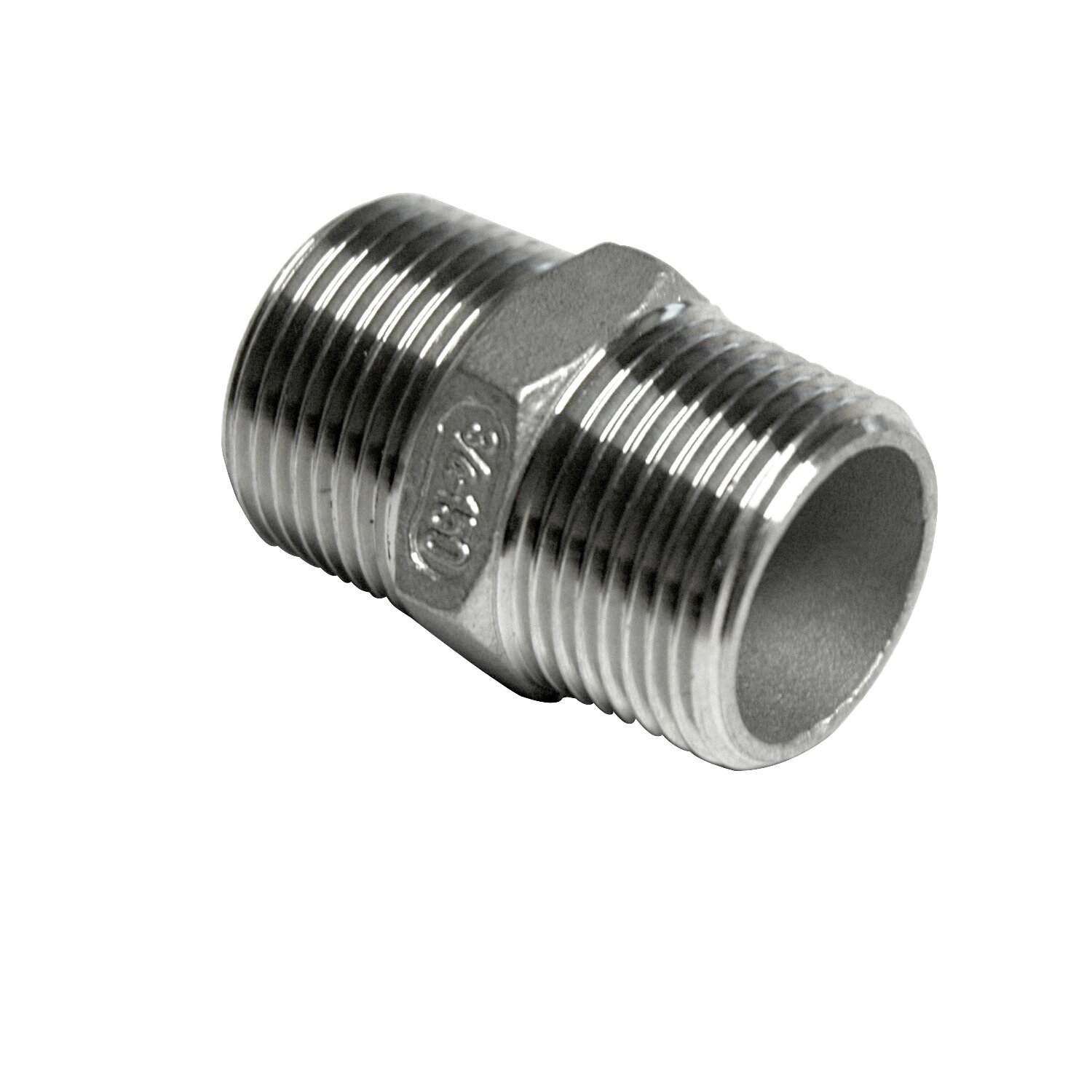 G340074  Doppelnippel 11/4 Zoll Edelstahl,  Doppelmuffe AG 	 
		 (Doppelnippel, 11/4