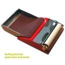 Flaschen-Etikettierer - DER Klassiker: Hade A6 Standard Hand-Etikettiergerät für Nassleim Flaschen-Etiketten, zum direkten beleimen von Papier-Etiketten ODER zum anfeuchten von Etiketten bzw. Briefmarken mit Leimseite, für max. Breite 135mm