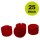 Handschraubverschlüsse Kunststoff rot, mit Abriss-Siegellasche, MCA Gewinde,  verpackt zu 25 St.