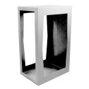 YERD Holzbox  / Hocker aus echtem Corten-Stahl: sehr stabiles Kaminholzregal-Modul 80x50x35cm, Holzlege Rost-Patina,  verschweißtes Stahl-Regal für Feuerholz, stapelbar, sehr verwindungs-steif - zum sitzen geeignet