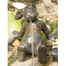 Gartendeko Figur: Bronzefigur Garten, Emil der Hase, Wasserspeier/Brunnen, 11 cm hoch, original Rottenecker Objekt