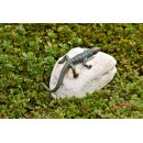Gartendeko Figur: Bronzefigur Garten,  Eidechse, gebogen,...
