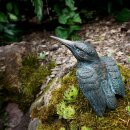 Gartendeko Figur: Bronzefigur Garten,  Eisvogel...