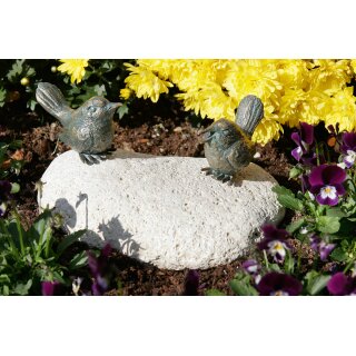 Gartendeko Figur: Bronzefigur Garten,  Vogel,  6cm hoch, original Rottenecker Objekt