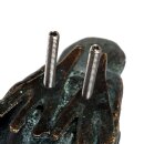 Gartendeko Figur: Bronzefigur Garten,  Vogel singend  6 cm hoch, original Rottenecker Objekt