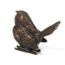 Gartendeko Figur: Bronzefigur Garten,  Vogel singend  6 cm hoch, original Rottenecker Objekt