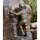 Gartendeko Figur: Bronzefigur Bergsteiger, klassischer Alpinist Malte mini, 21 cm hoch - Kopf nach links gedreht