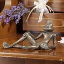 Gartendeko Figur: Bronzefigur Garten,  Froschkönig...