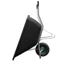 YERD Basics: Einrad-Schubkarre 200 Liter Großmuldenkarre, Hofkarre verzinkt - schwarz