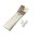 Weinflaschen-Kapsel: Schrumpfkapsel Weiss mit Goldrand Decor und Kopfprägung  33 x 55 mm, 100 Stück