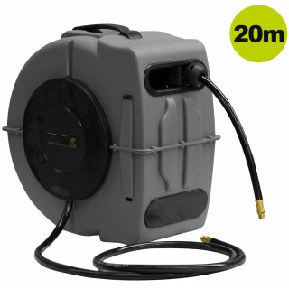 YERD  automatische Luftschlauch-Trommel: Druckluft Schlauchtrommel mit 20m Druckluftschlauch, bis max. 20bar, Montage Wand und tragbar