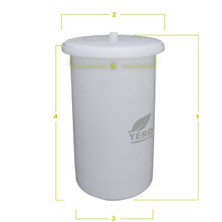 6462 Details:   Fischer Sauerkraut-Topf: Gärfass für Sauerkraut / Choucroute, Sauerteig-Bottich, Gemüse Fermentations-Fass, ungefärbt weiß, reines lebensmittelechtes PE,  100 Liter, mit hermetischem Wasserrand (Gärglocke) / Sauerkrautfass, Fermenter Küche, 100 Liter, Sauerteig-Behälter, Teig-Bottich, réservoir Poolish, réservoir Levain, Weinheimer Qualitätssauer, Detmolder Einstufensauer 