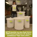 Fischer Sauerkraut-Topf: Gärfass 120  Liter für Sauerkraut / Choucroute / Sauerteig-Bottich ungefärbt weiß, mit hermetischem Wasserrand