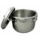 Edelstahl Marmeladen-Kochtopf mit Wasserbad, 18 Liter, doppelwandiger V2A Drucktopf mit Ventil: Exakte Temperatur von 105°C (!),  für Induktion und auf allen Herdarten geeignet (Versand kostenfrei *)