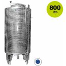 Lagertank auf Rädern / Edelstahlfass mit Domdeckel 800 L, mit Hahn (versandkostenfrei)* 