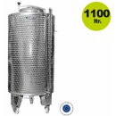 Lagertank auf Rädern / Edelstahlfass mit Domdeckel 1100 L , mit Hahn (versandkostenfrei)* 