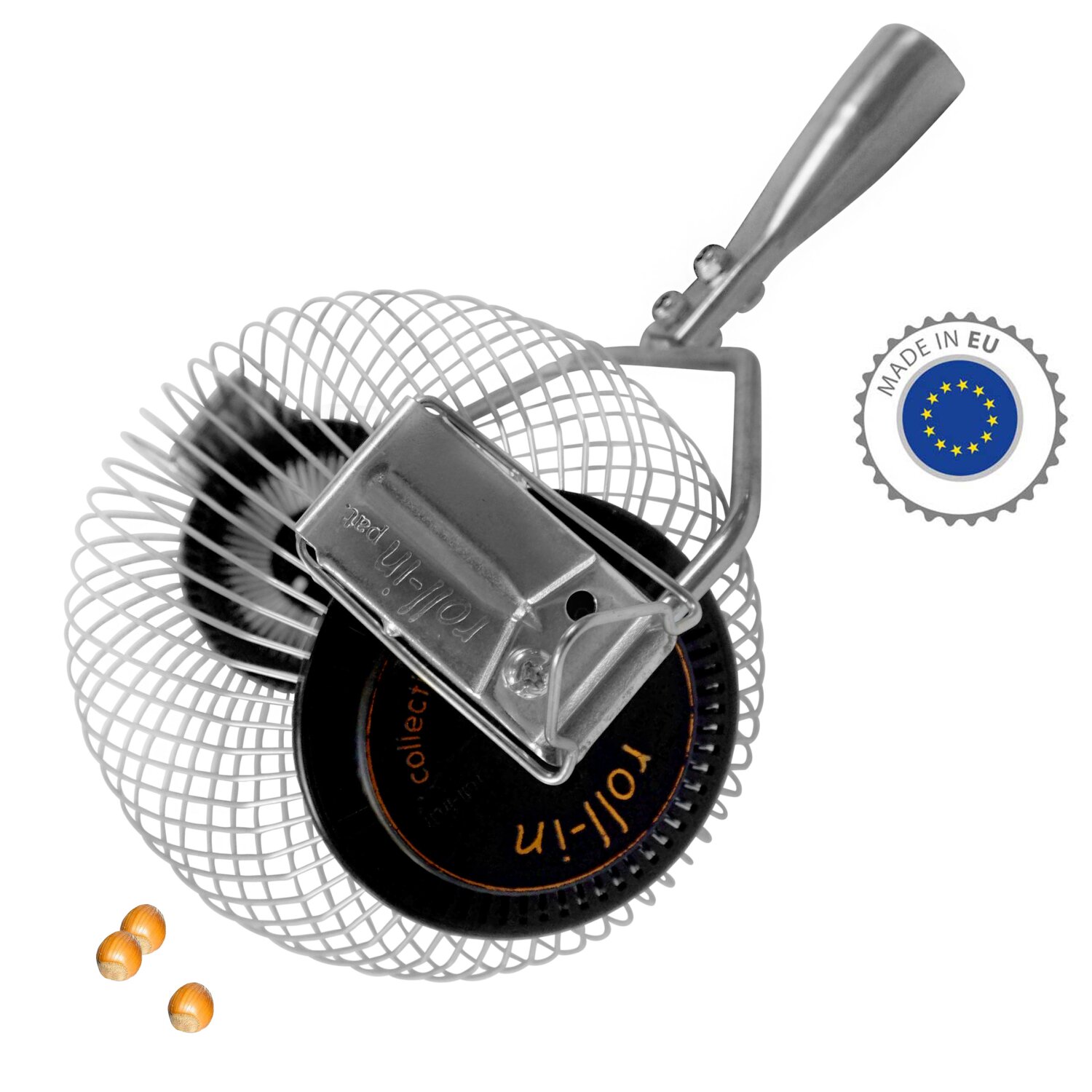 RO02 small  Der bewährte PROFI Rollsammler für Nüsse: YERD - original Roll-In Small (NEU v2022) Haselnuss-Sammler / Rollsammler Eicheln  -  erspare dir jetzt das mühsame aufsammeln! 	 
		 (Roll-In 8053264285029, YERD, Eichelsammler, Haselnusssammler, Paintballkugeln, Softair Kugeln, Airsoftkugeln,  Rollsammler Eicheln, Rollsammler Haselnüsse, Rollsammler Oliven, Fallobst-Sammler,)  
	
