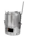 YERD Kochkessel 100 Liter, kippbarer Kochofen / Kartoffeldämpfer  - Futterdämpfer / Gulaschkanone aus Edelstahl, mit Holzfeuerung geschweißt, made in EU (Versand kostenfrei)*