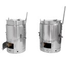 YERD Kochkessel 100 Liter, kippbarer Kochofen / Kartoffeldämpfer  - Futterdämpfer / Gulaschkanone aus Edelstahl, mit Holzfeuerung geschweißt, made in EU (Versand kostenfrei)*