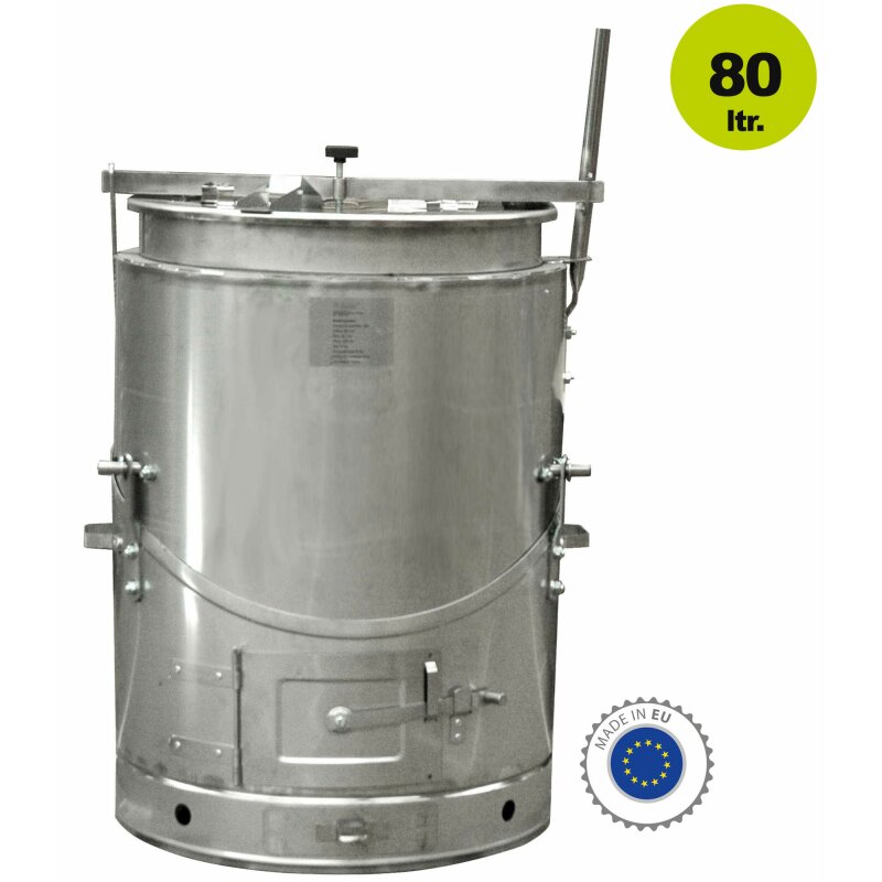 22BP80L /  YERD Kochkessel 80 Liter,  kippbarer Edelstahl Kochofen / Kartoffeldämpfer  - Futterdämpfer, Holz-Befeuerung (Versand kostenfrei)*
