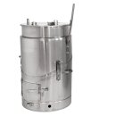 YERD Kochkessel 80 Liter,  kippbarer Kochofen / Kartoffeldämpfer  - Futterdämpfer  / Gulaschkanone aus Edelstahl, mit Holzfeuerung geschweißt (Versand kostenfrei)*