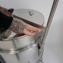 YERD Kochkessel 120 Liter, kippbarer Kochofen / Kartoffeldämpfer  - Futterdämpfer  groß / Gulaschkanone aus Edelstahl, mit Holzfeuerung geschweißt (Versand kostenfrei)*