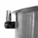 Marmeladentopf mit Wasserbad 26 Liter mit Abfüllhahn 1",  doppelwandiger V2A Edelstahl-Drucktopf mit Ventil: Exakte Temperatur von 105°C auf allen Herdarten