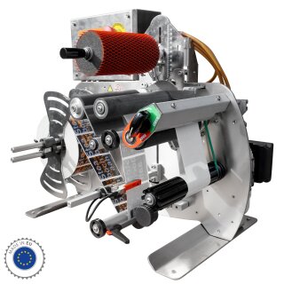 Halbautomatischer Flaschen-Etikettierer Easy MEGA12 für zylindrische  Flaschen / Ölflaschen / Dosen,  Flaschen-Ettiketiermaschine auch für weiche PET Flaschen (versandkostenfrei)*