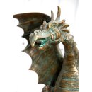 Gartendeko: Bronzefigur Drachenvogel Terrador klein, Wasserspeier/Brunnen, 20 cm hoch
